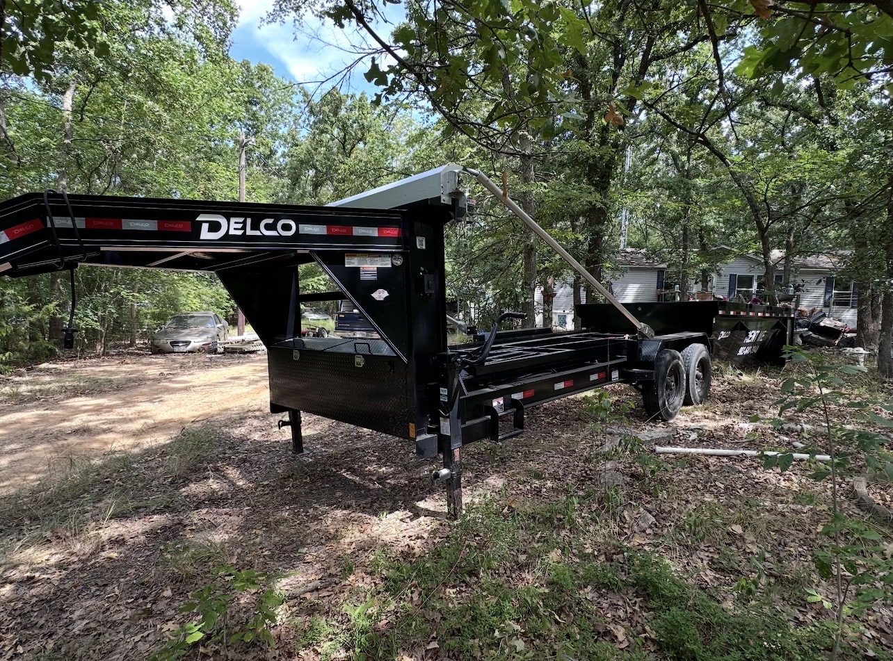 Curb-side delivery — HomeHaven 16-yard roll-off dumpster delivered in Wills Point, TX